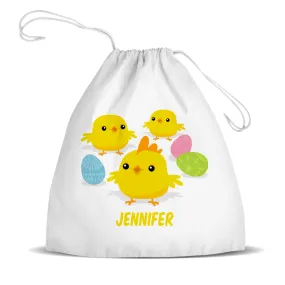 Easter Chicks Premium Drawstring Bag