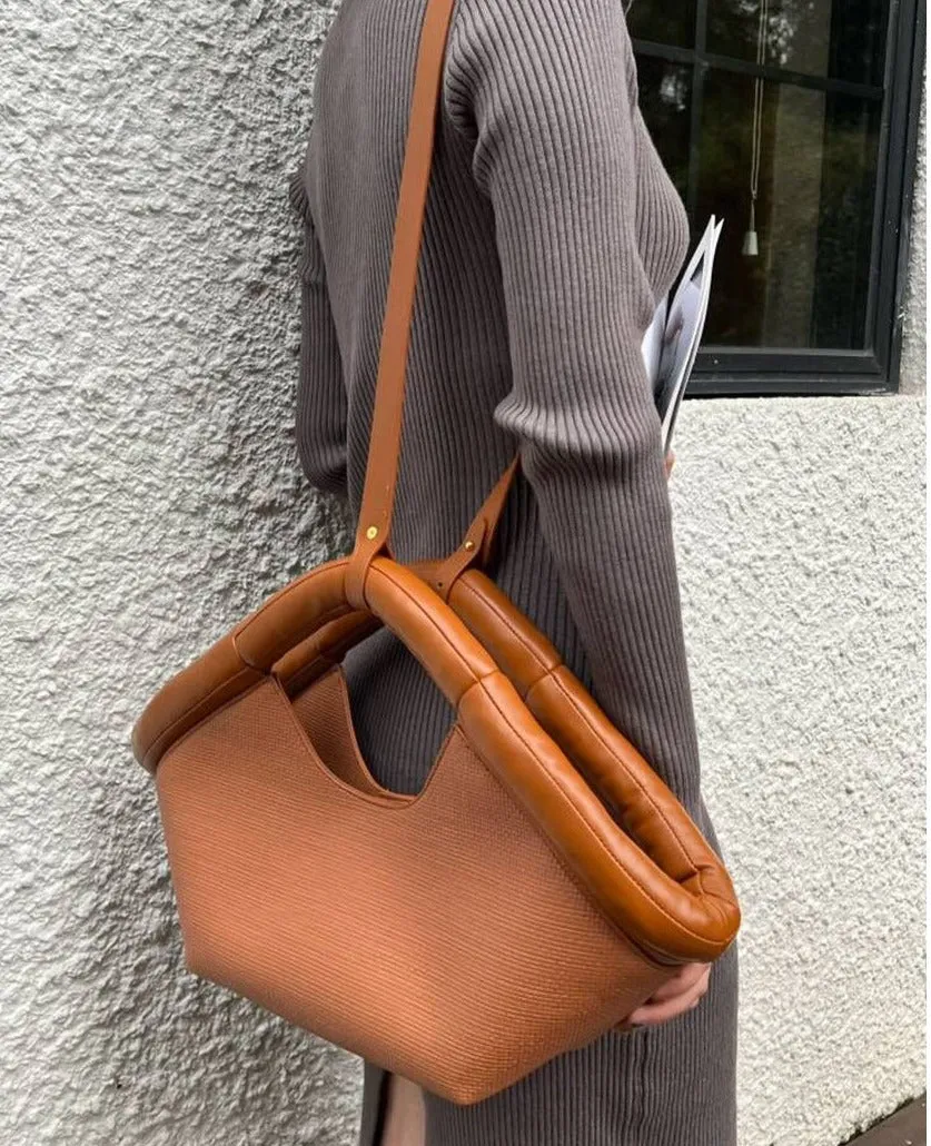 Fan Shaped PU Shoulder Crossbody Bag