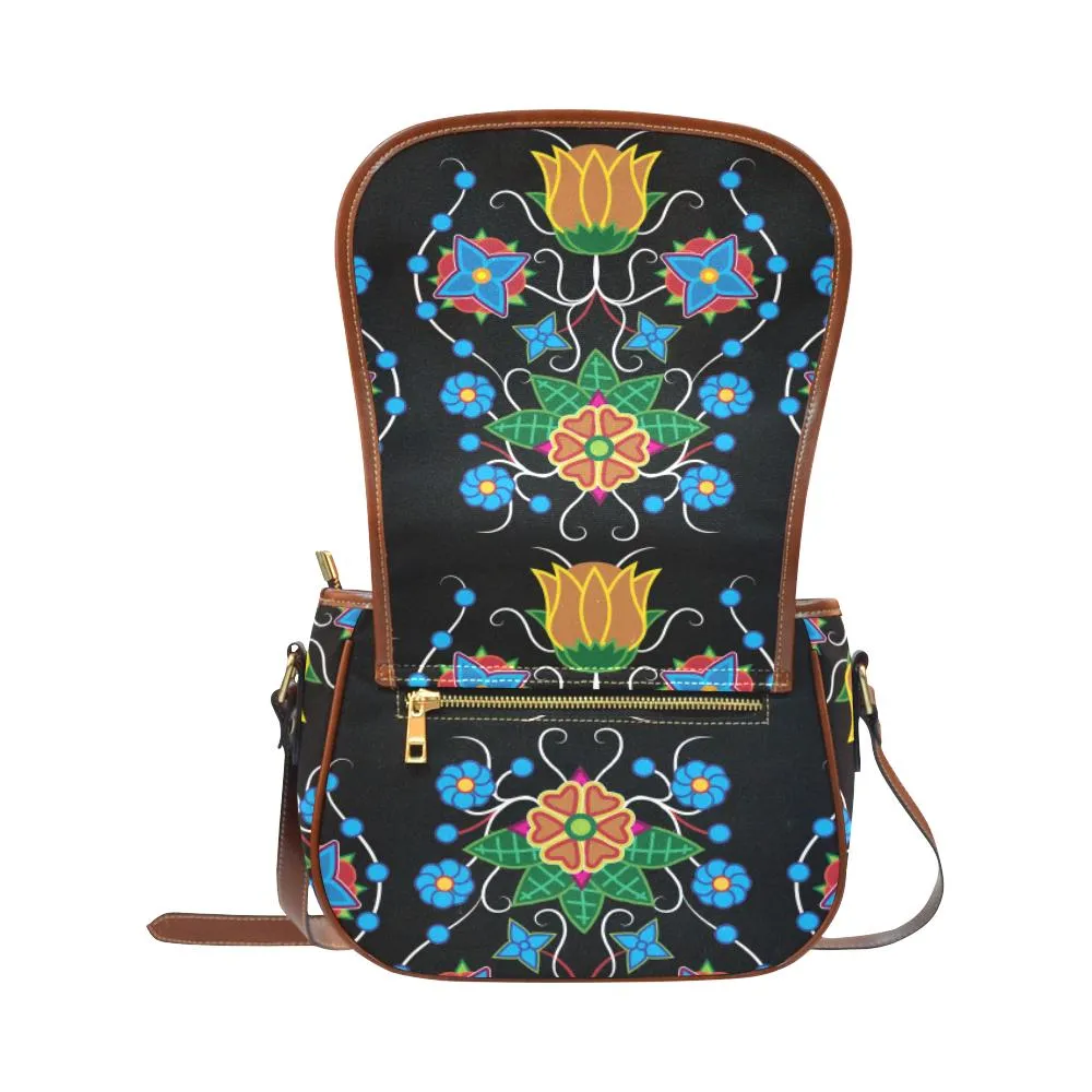 Floral Beadwork Four Mothers Saddle Bag/Small