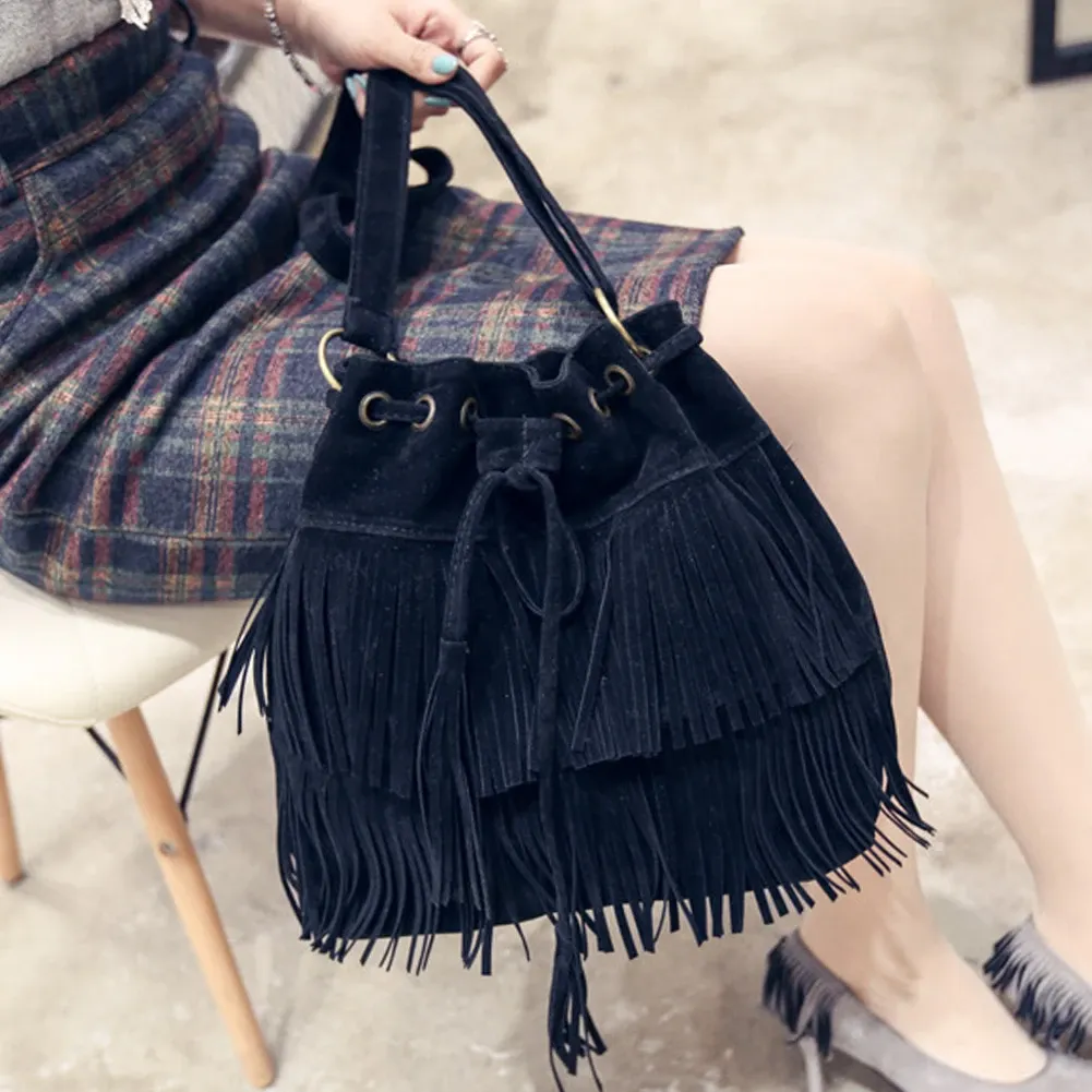 Funki Buys | Bags | Handbags | Women's Fringe Bucket Bag