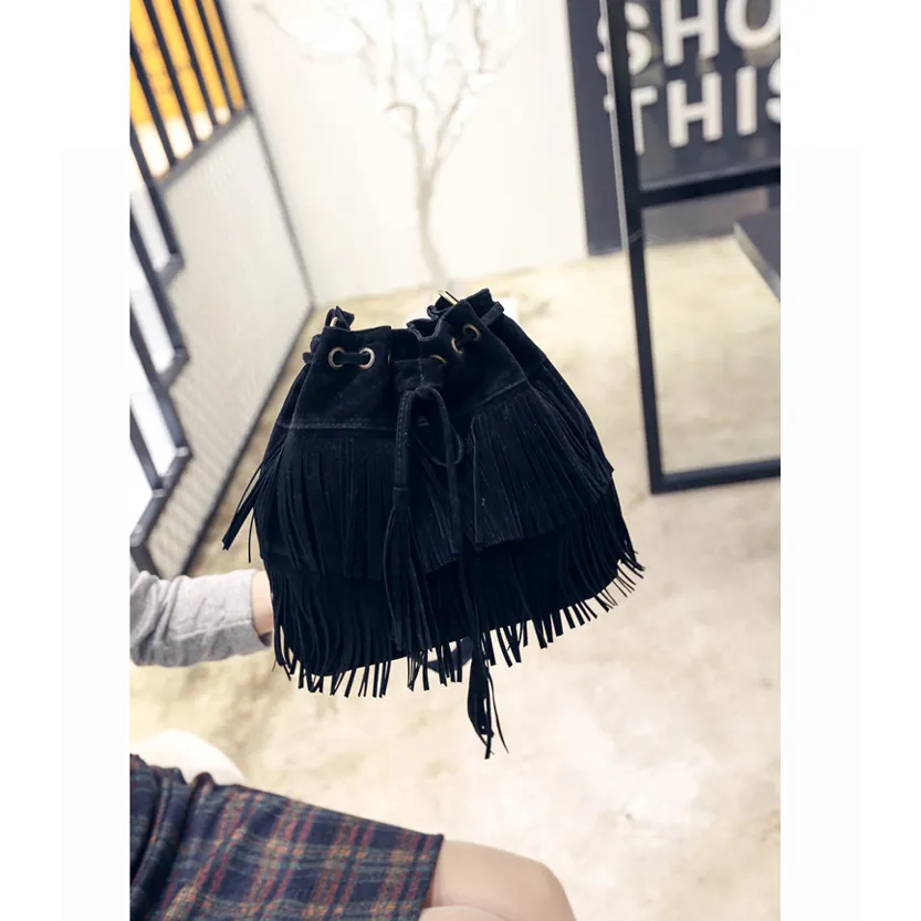 Funki Buys | Bags | Handbags | Women's Fringe Bucket Bag