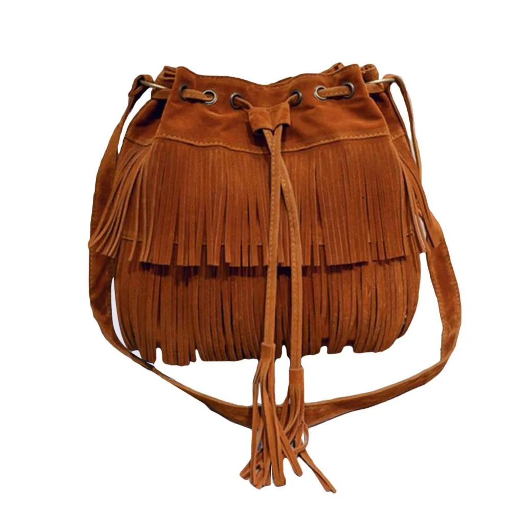 Funki Buys | Bags | Handbags | Women's Fringe Bucket Bag