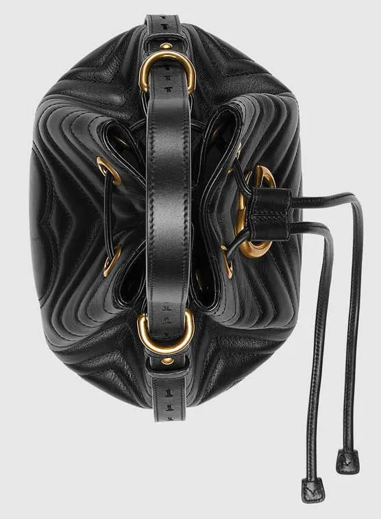 GG Marmont Quilted Leather Bucket Bag - Black or Pink