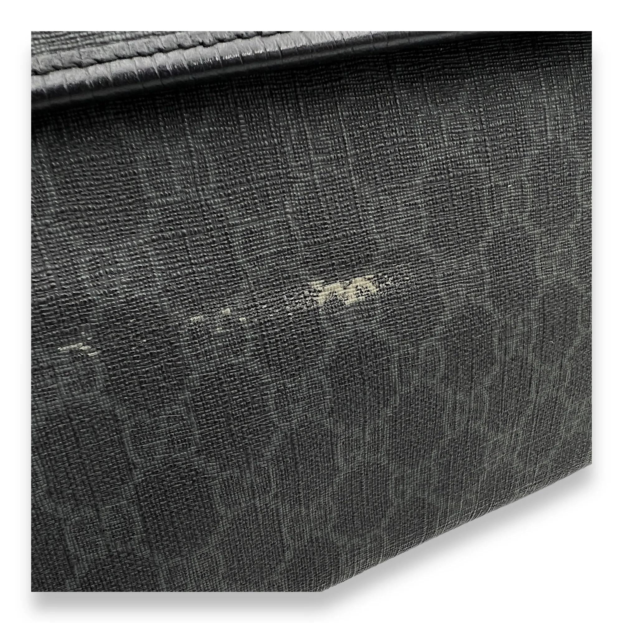 GG Supreme Black Messenger in Monogram Coated Canvas, Silver hardware