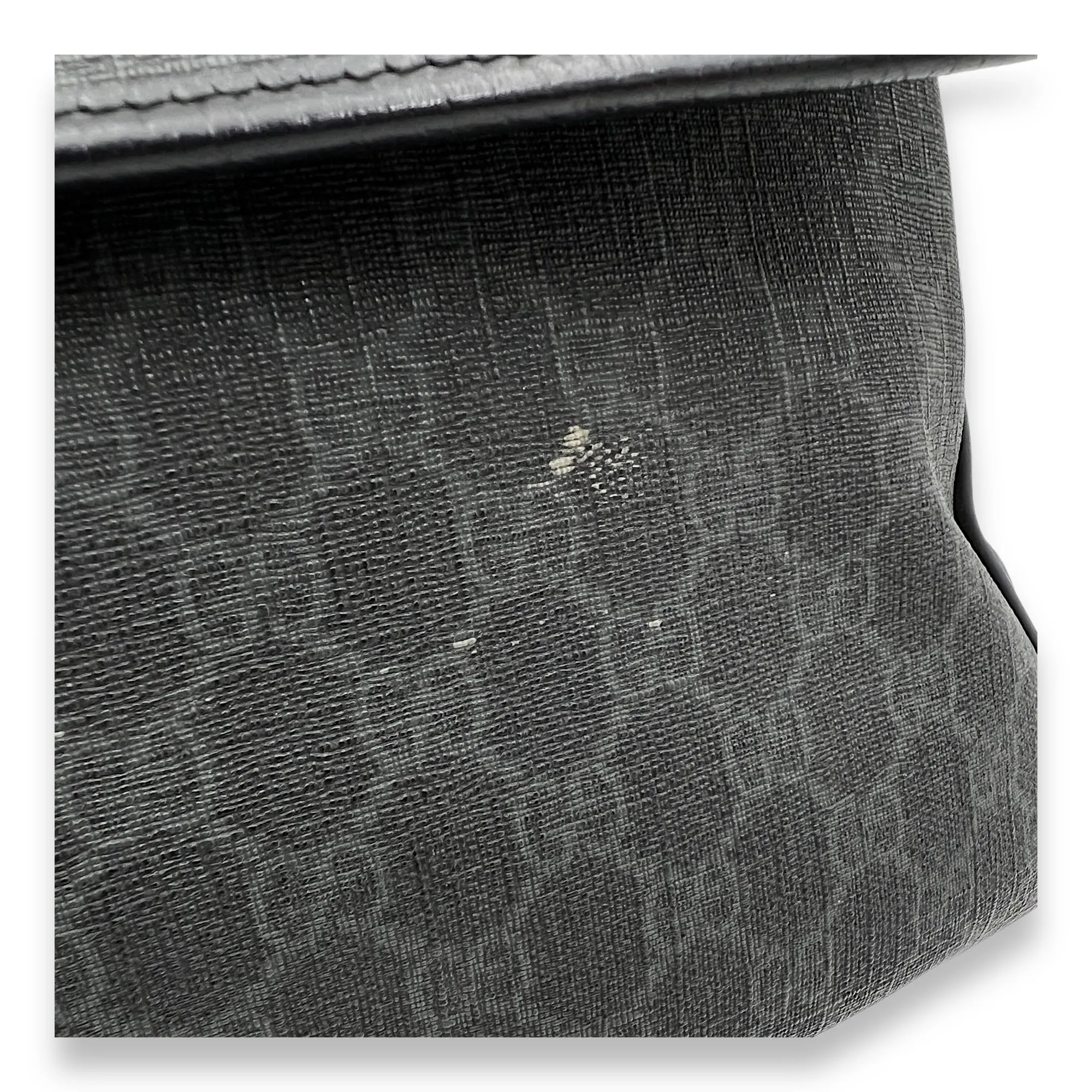 GG Supreme Black Messenger in Monogram Coated Canvas, Silver hardware