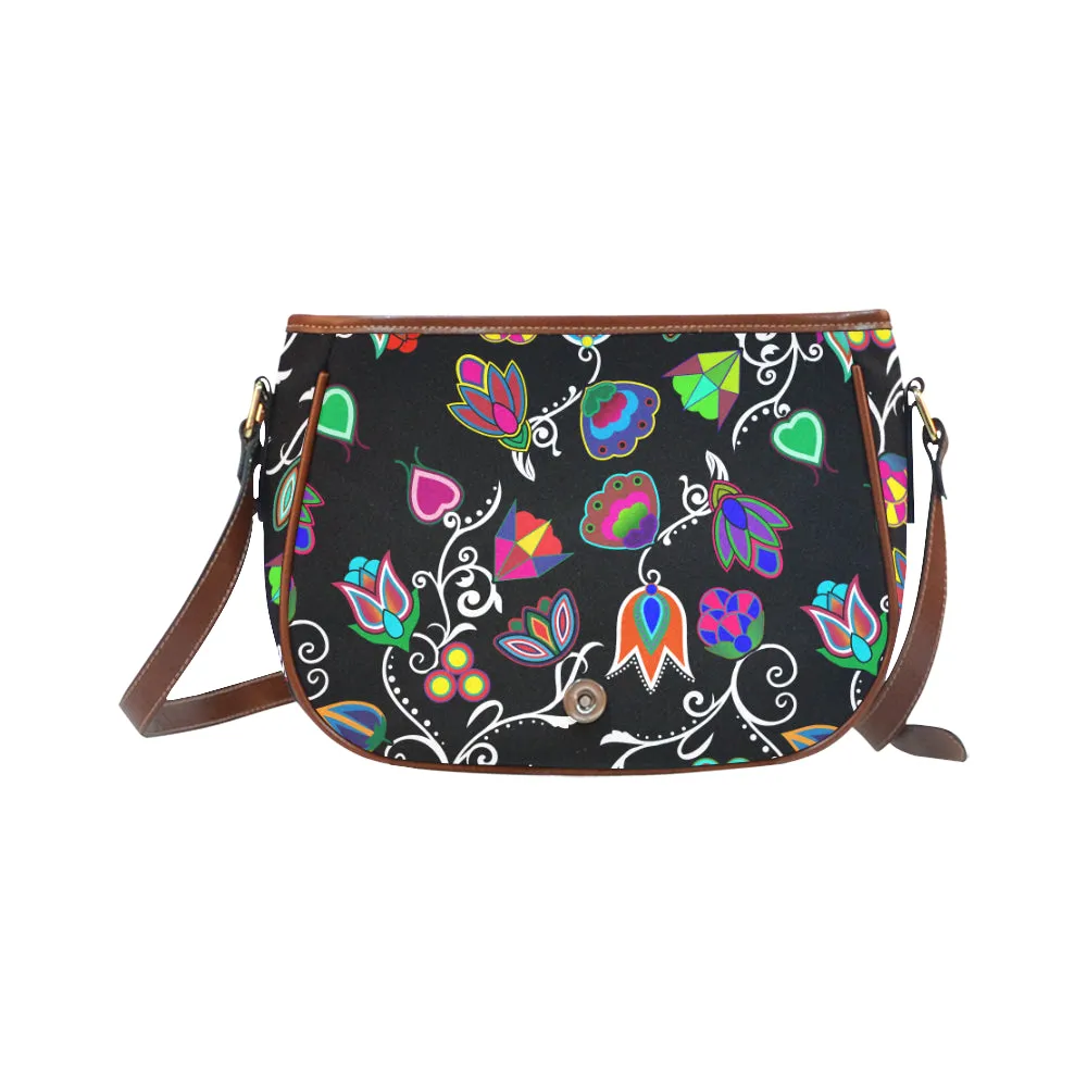 Indigenous Paisley - Black Saddle Bag/Small