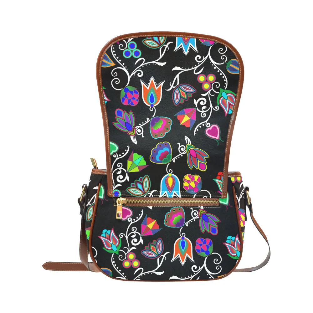 Indigenous Paisley - Black Saddle Bag/Small