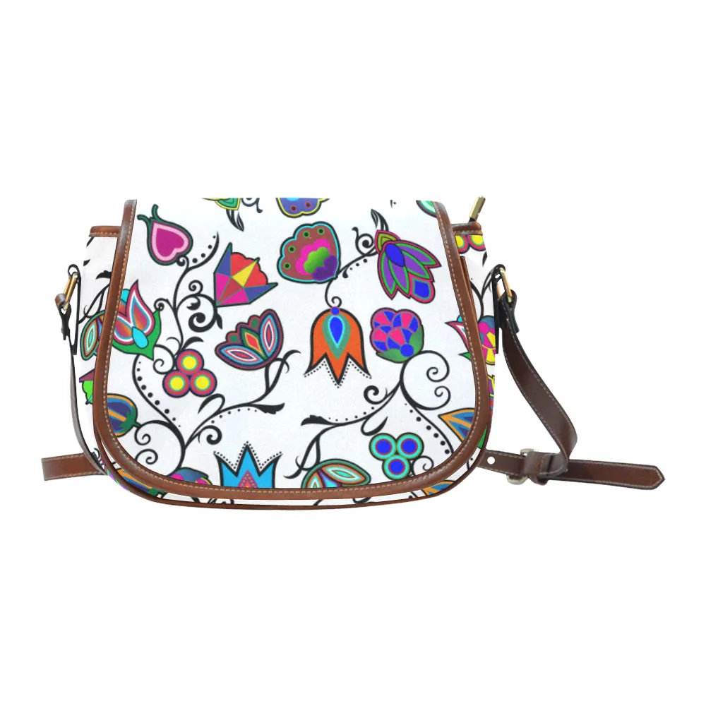 Indigenous Paisley - White Saddle Bag/Small