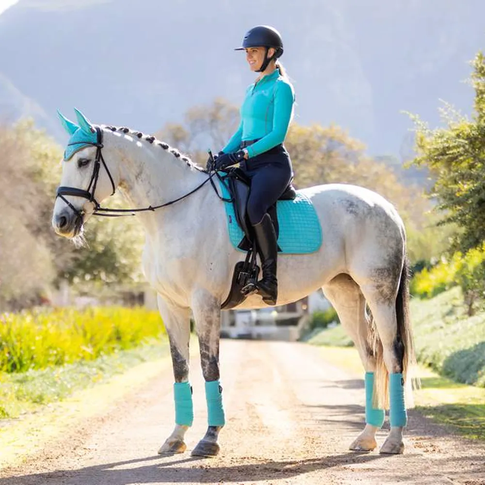 IT01281 LeMieux Suede Square Dressage Pad - Azure