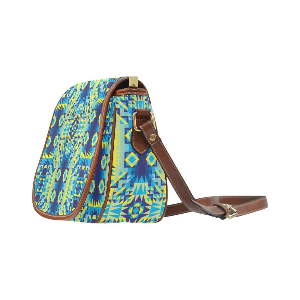 Kaleidoscope Jaune Bleu Saddle Bag/Small