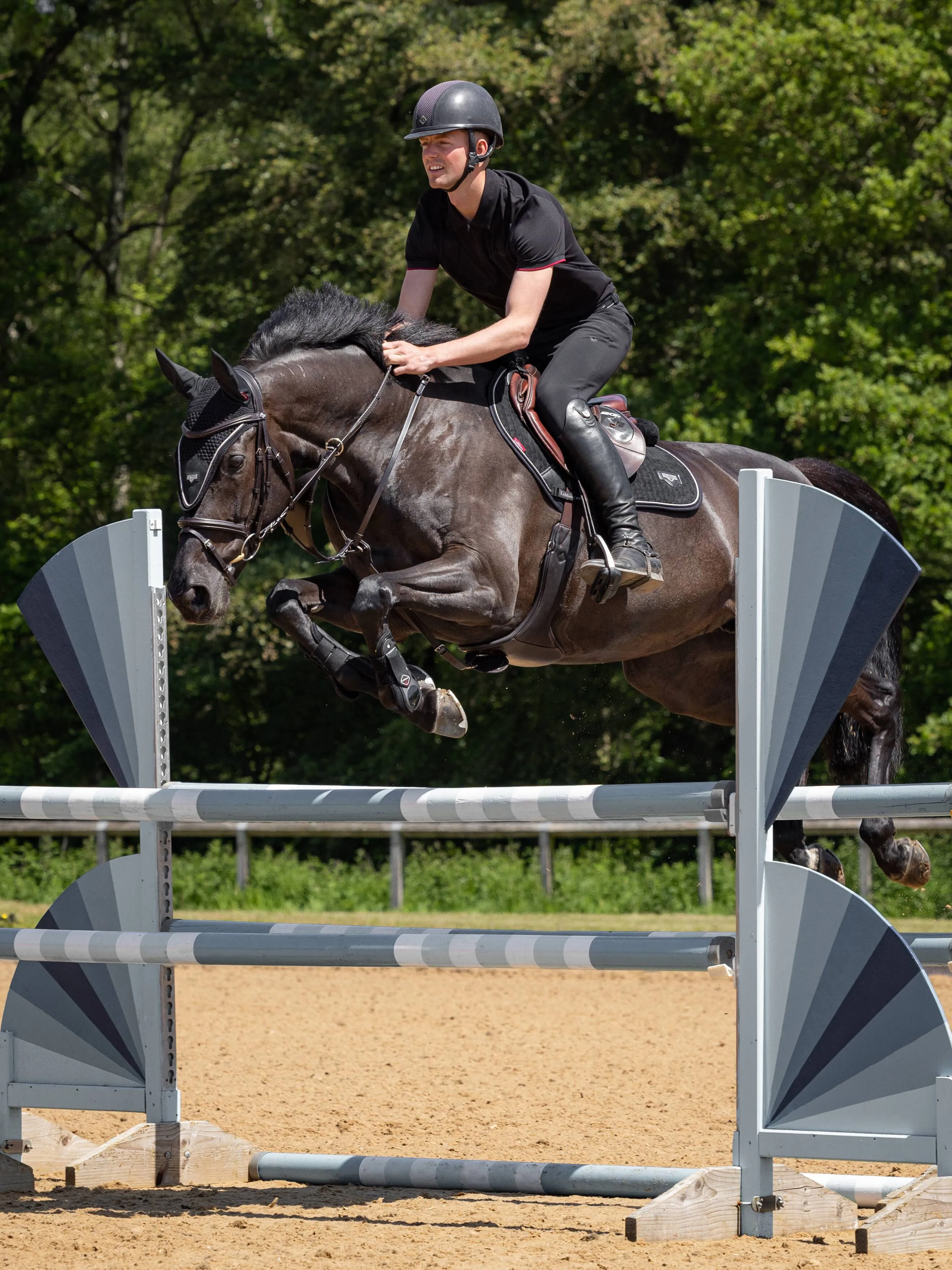 Lemieux Puissance Suede Close Contact Saddle Pad - Black