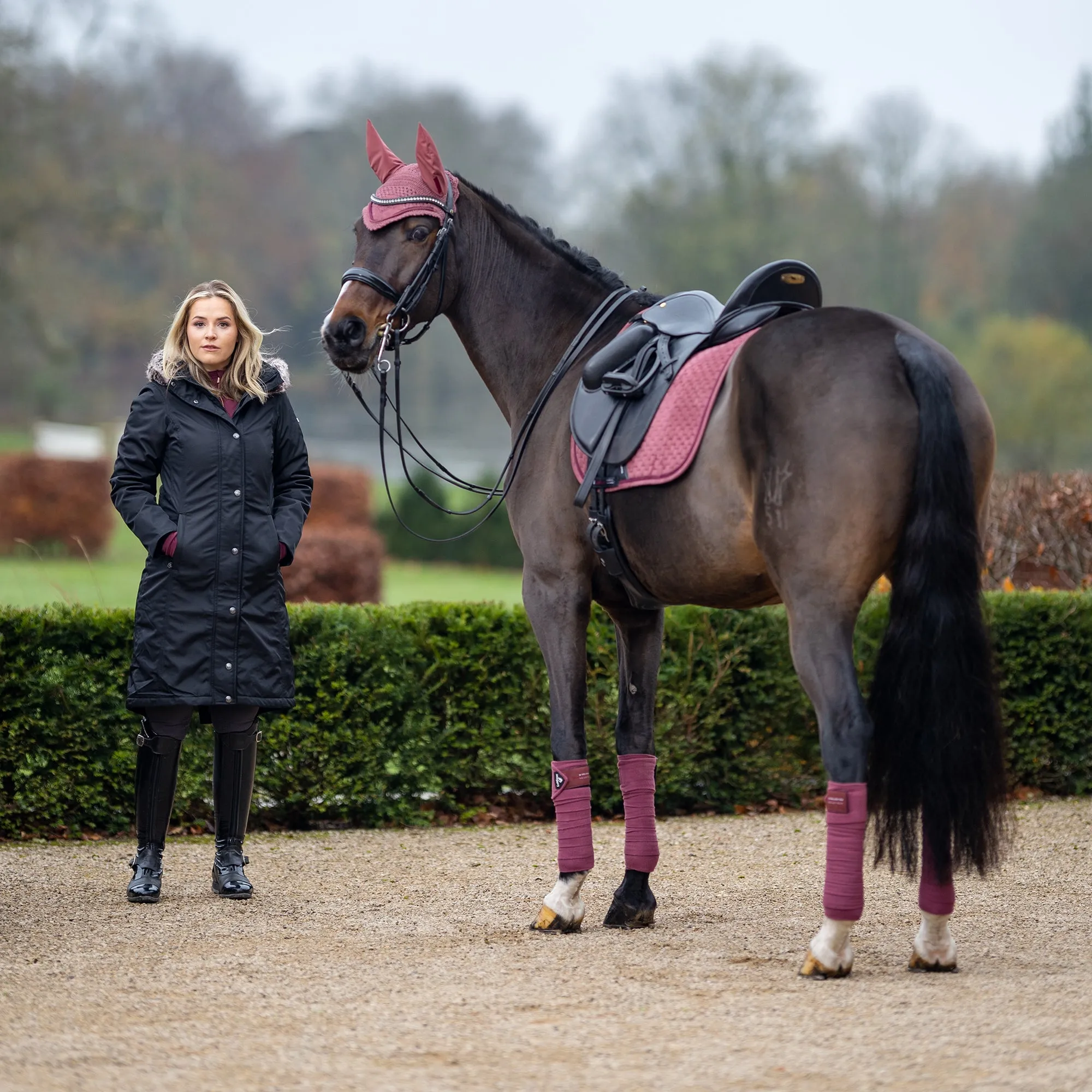 Lemieux Suede Dressage Square - Orchid