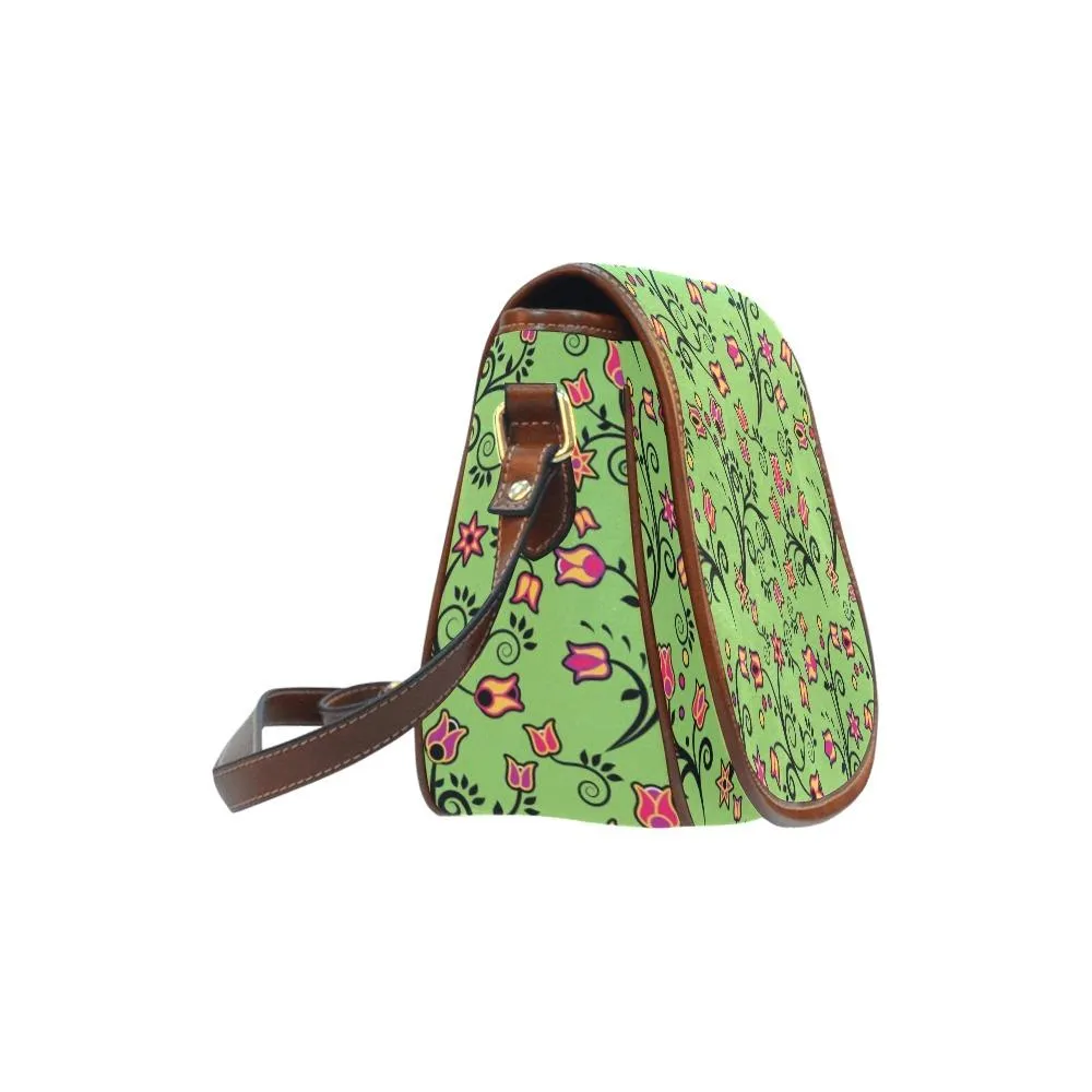 LightGreen Yellow Star Saddle Bag/Small