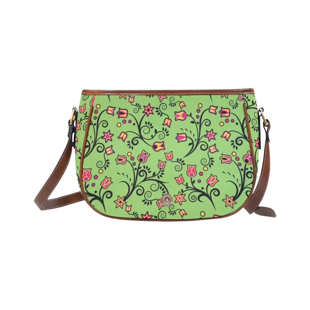 LightGreen Yellow Star Saddle Bag/Small