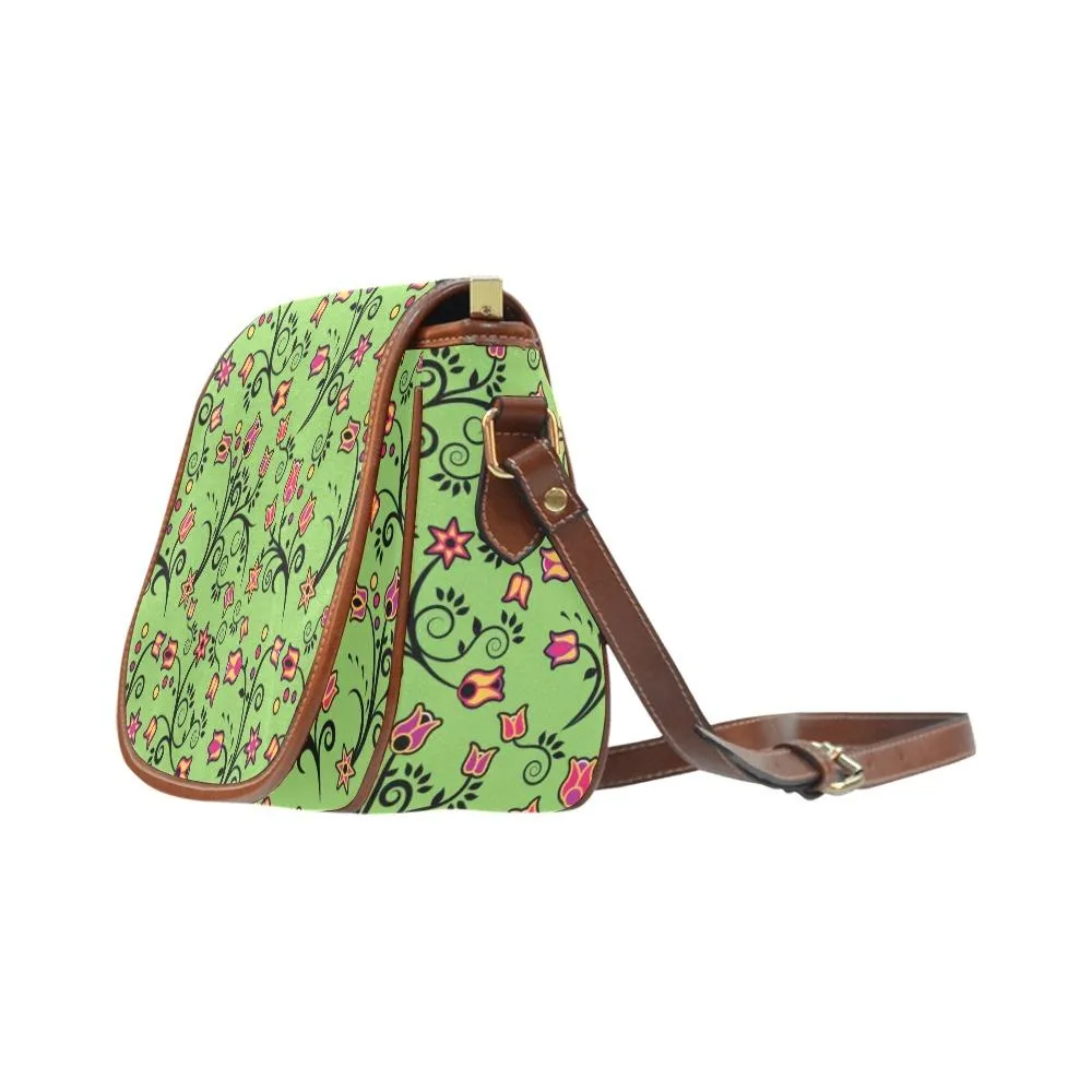 LightGreen Yellow Star Saddle Bag/Small