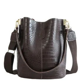 Luxury Women's Crocodile Pattern Leather Crossbody Bag