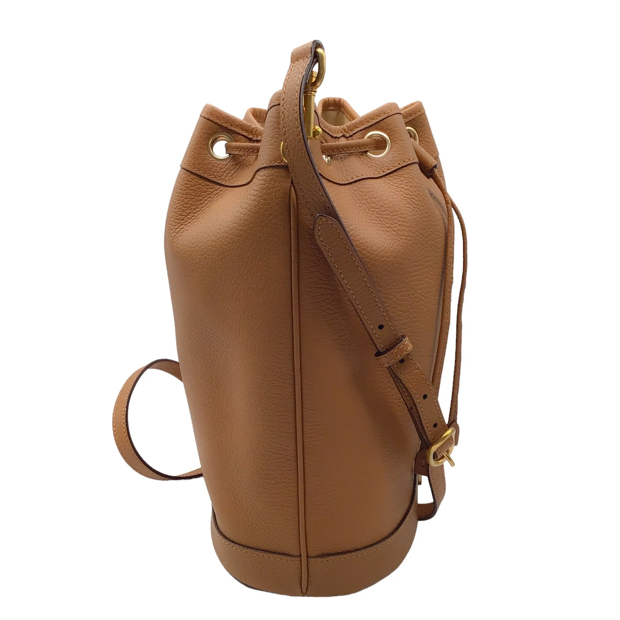 Mark Cross Tan Calfskin Leather Christy Bucket Bag