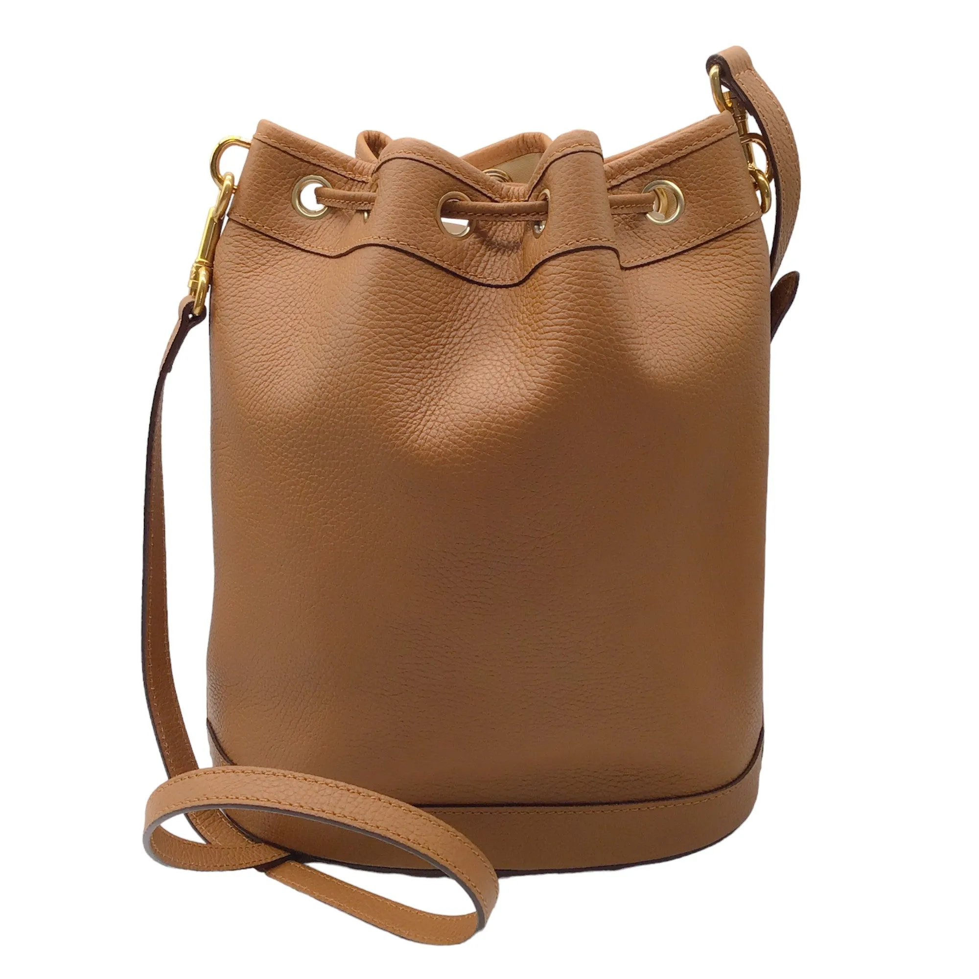 Mark Cross Tan Calfskin Leather Christy Bucket Bag