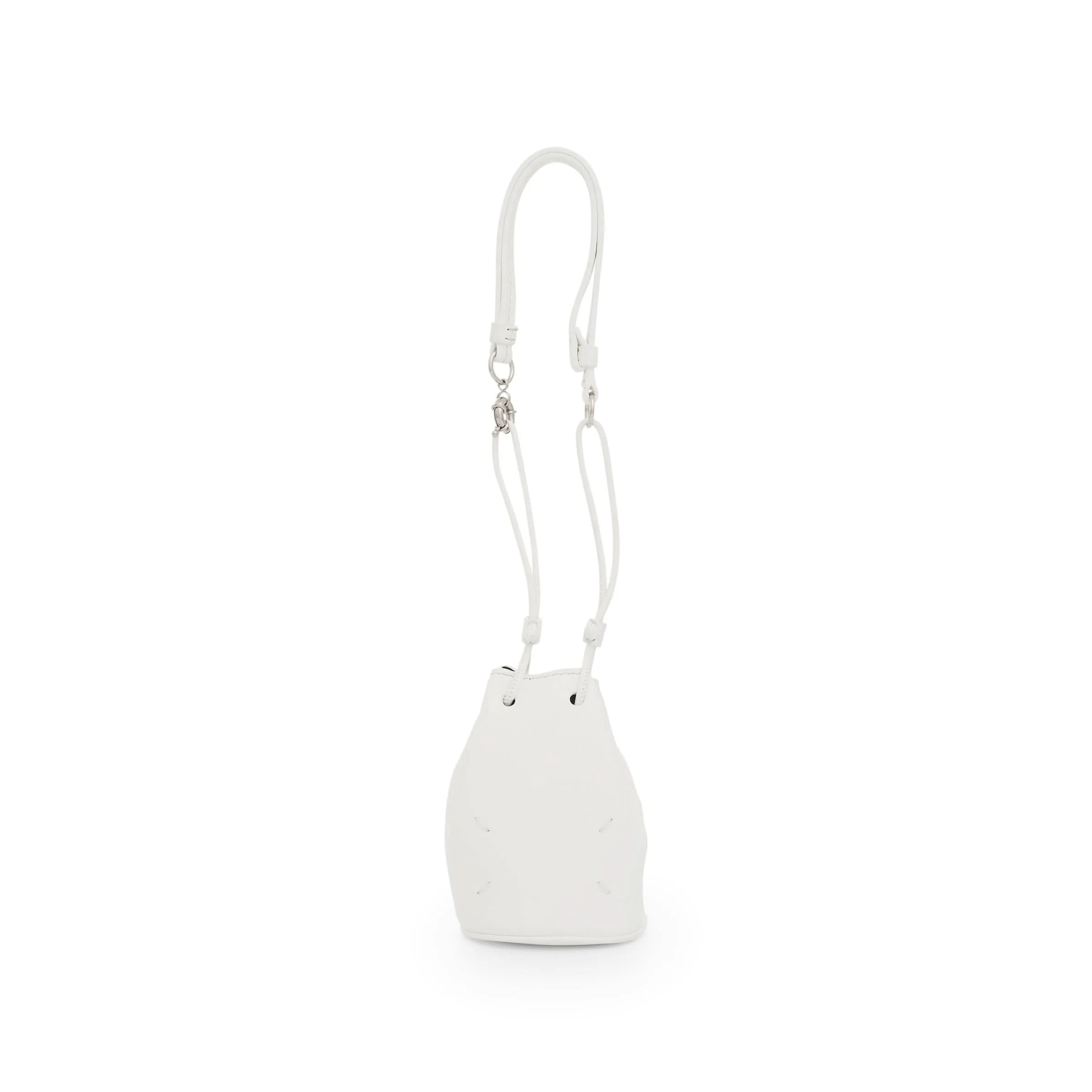 Micro Tabi Bucket Bag in White