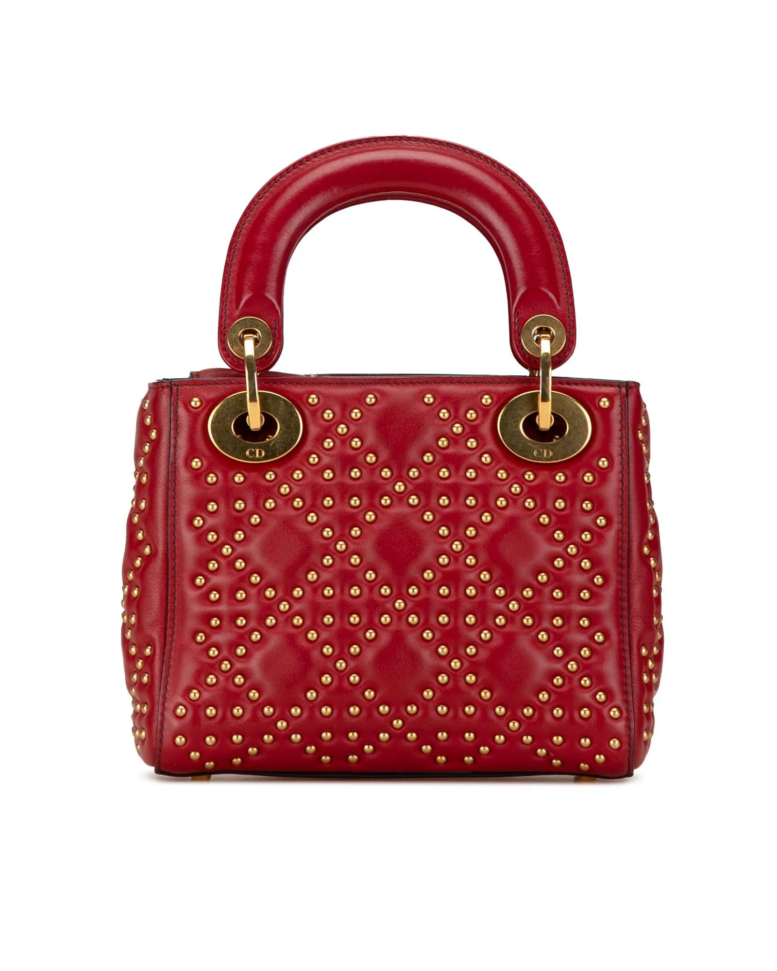 Mini Lambskin Studded Supple Satchel with Detachable Chain Strap