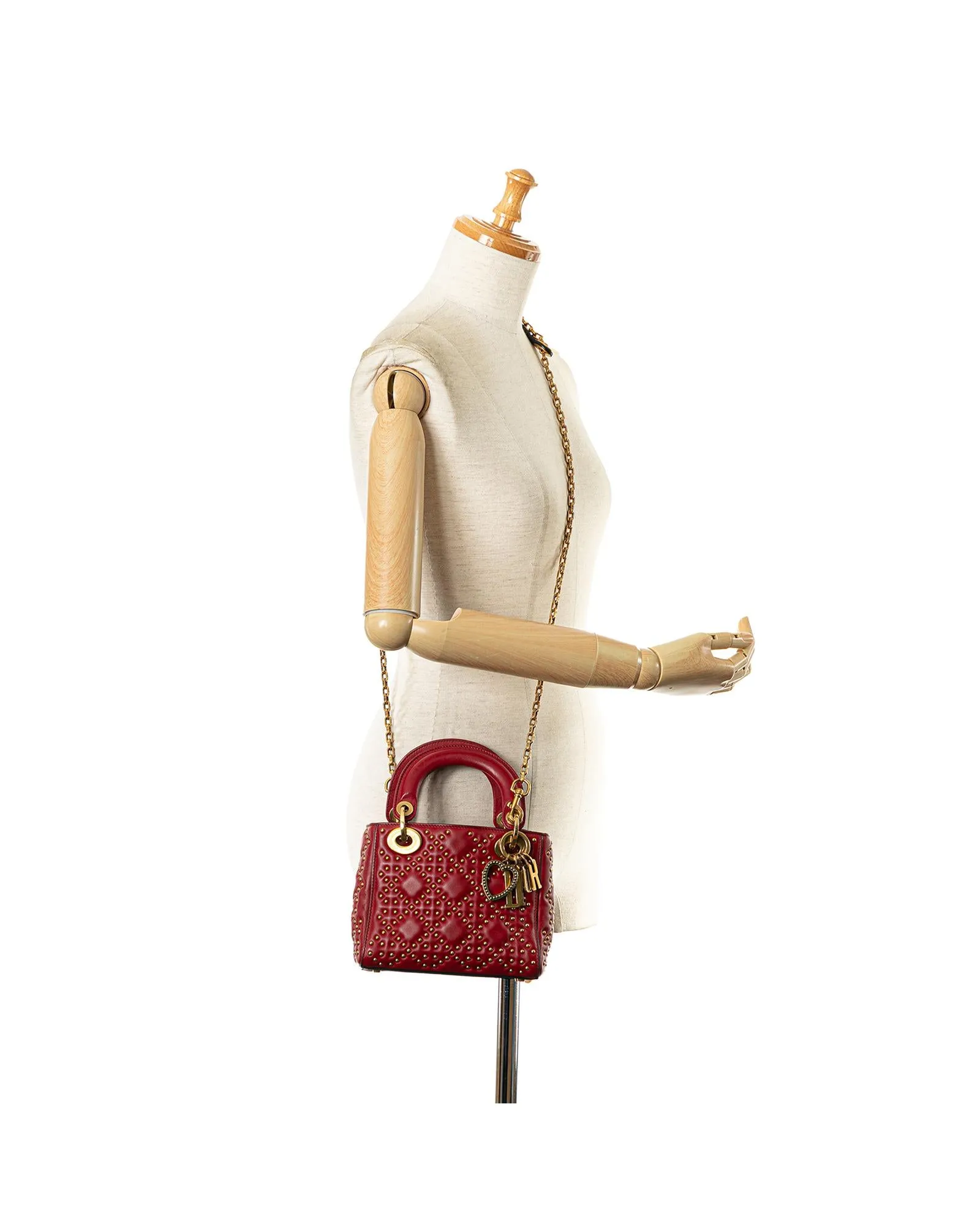 Mini Lambskin Studded Supple Satchel with Detachable Chain Strap