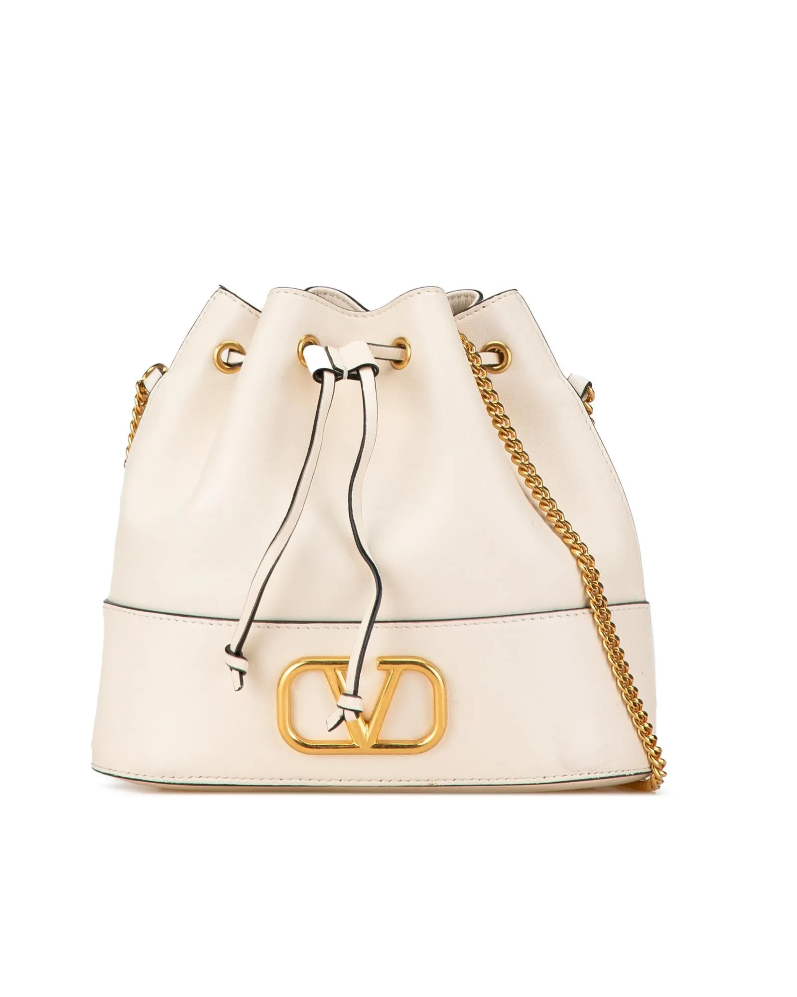 Mini Nappa Leather Chain Link Bucket Bag