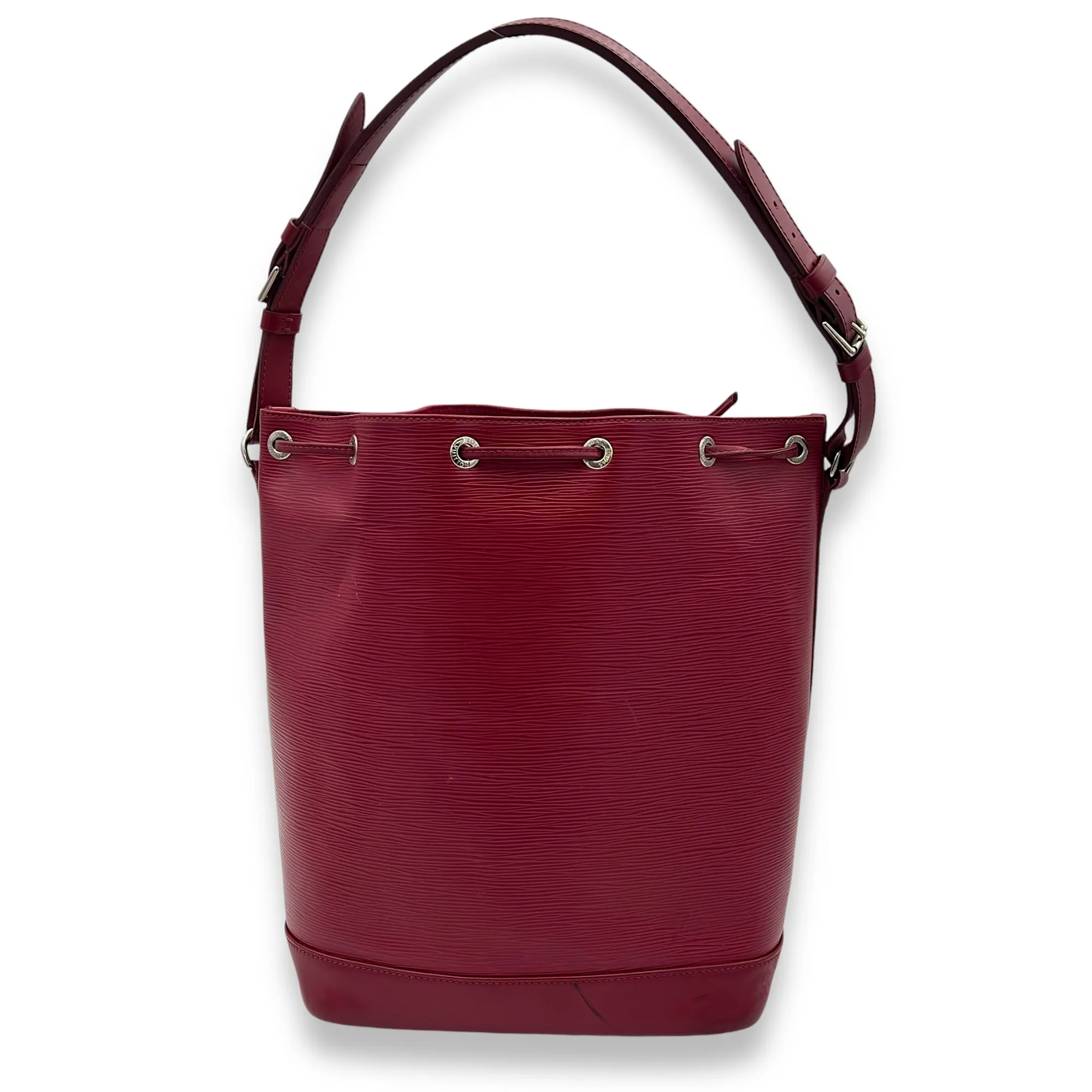 Noe GM Red Bucket Bag in Epi Leather, Gold hardware