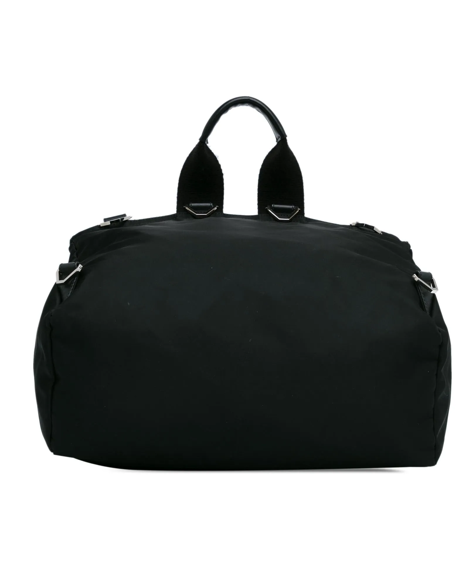 Nylon Satchel with Adjustable Strap and Multiple Pockets