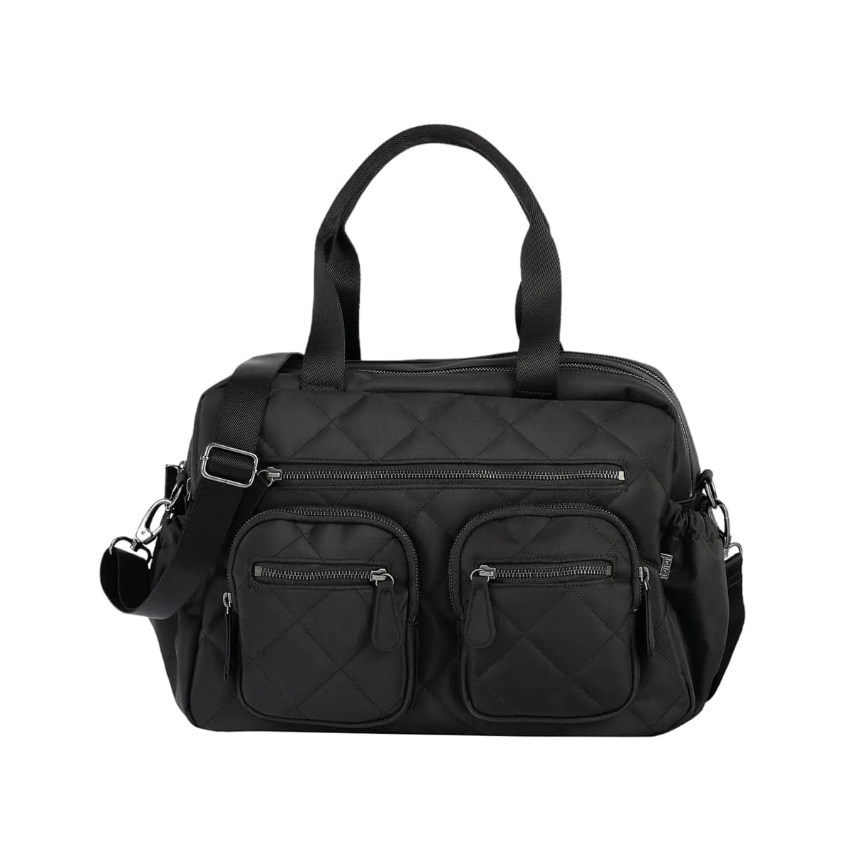 OiOi Diamond Quilt Carry All Nappy Bag - Black