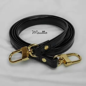 Patent Faux Leather Strap - Petite Width (1/2 inch) - Handle to Crossbody Length - #16LG U-shaped Clips