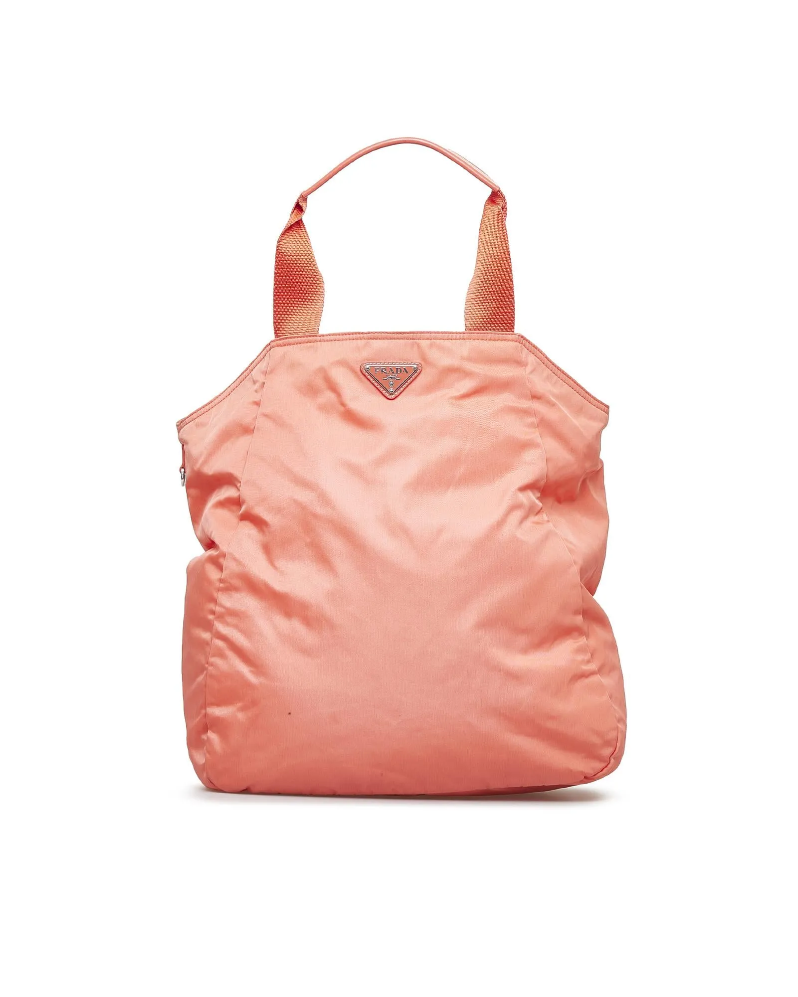 Prada Coral Nylon Tote Bag