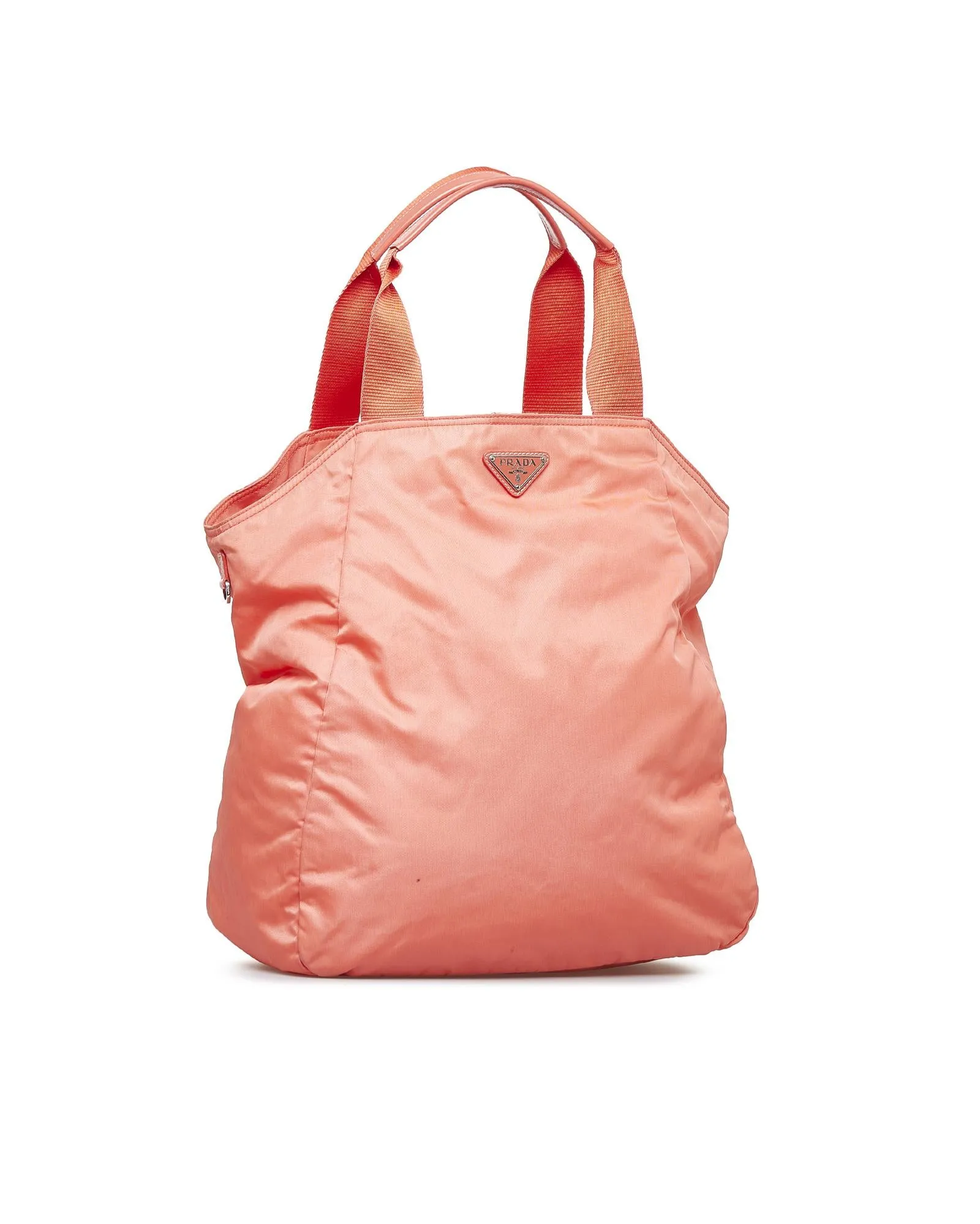 Prada Coral Nylon Tote Bag