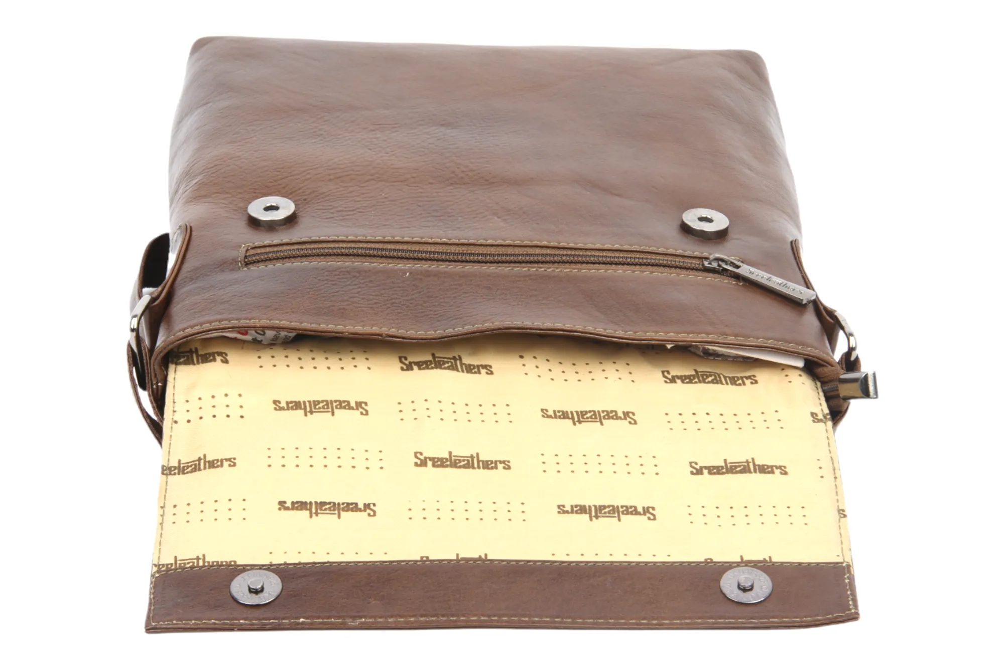 Premium Leather Messenger Bag 997427 (WALNUT BROWN)