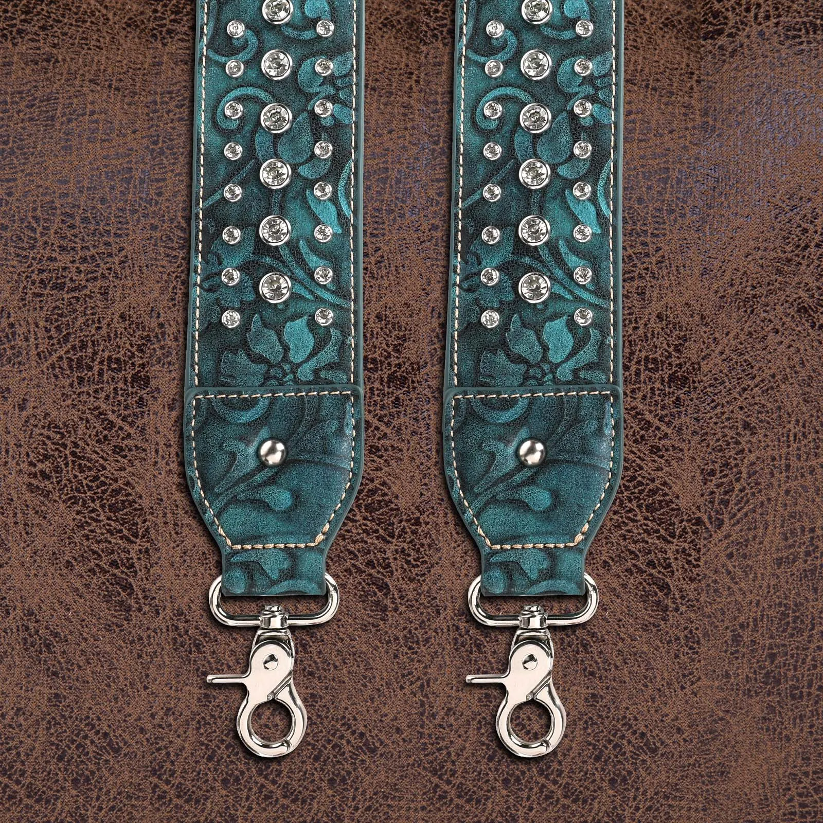 PST-1005  Montana West Western Bling Bling Guitar Style Crossbody Strap