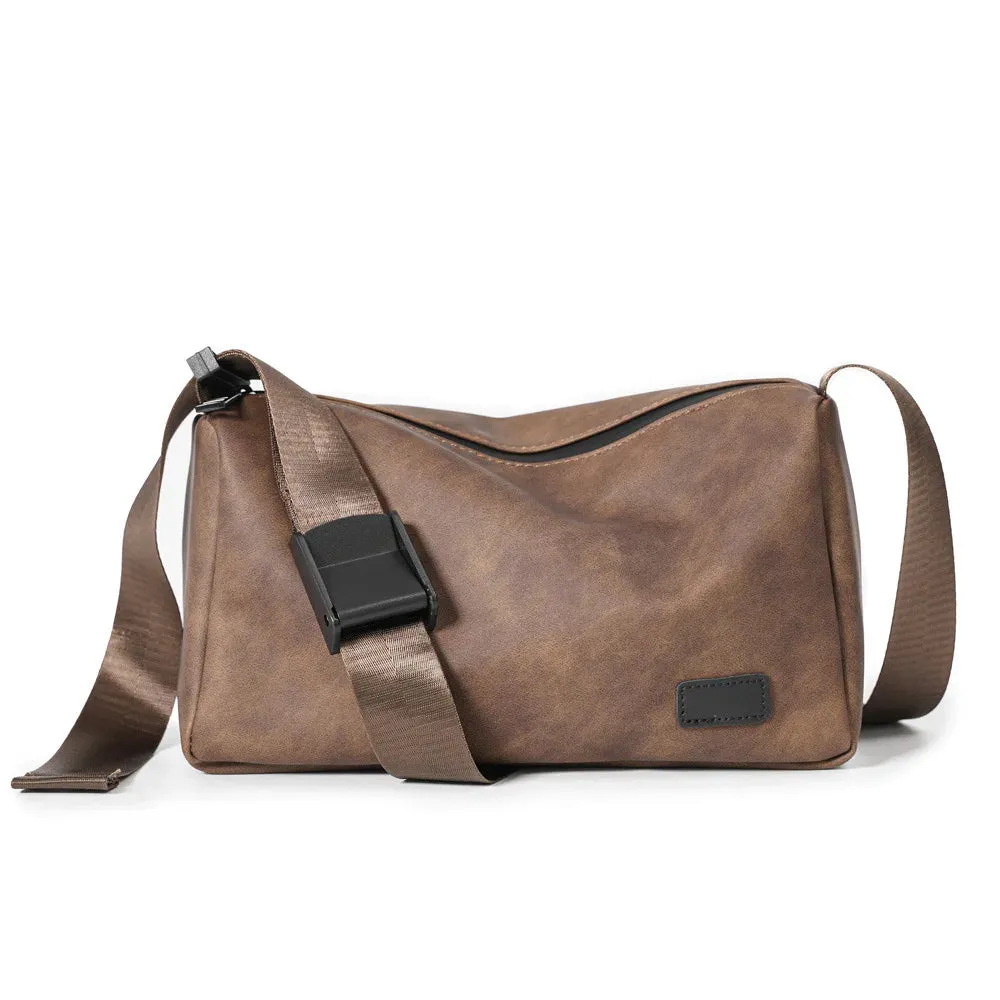 PU Leather Crossbody Satchel.