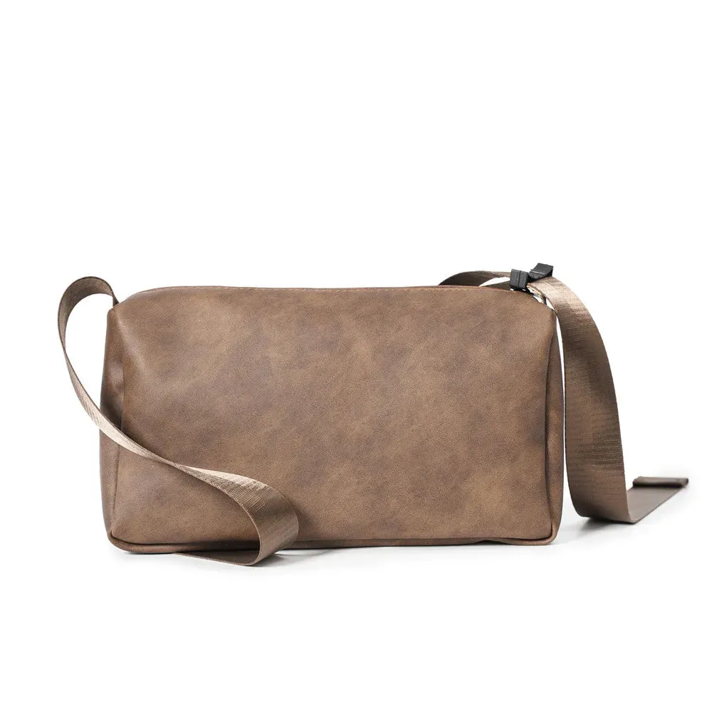 PU Leather Crossbody Satchel.