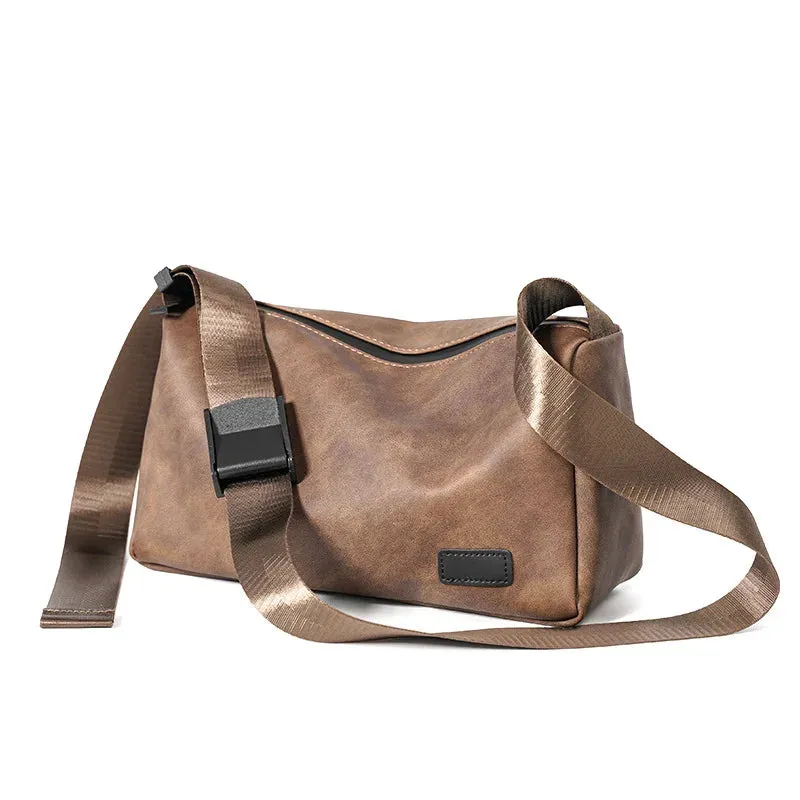 PU Leather Crossbody Satchel.