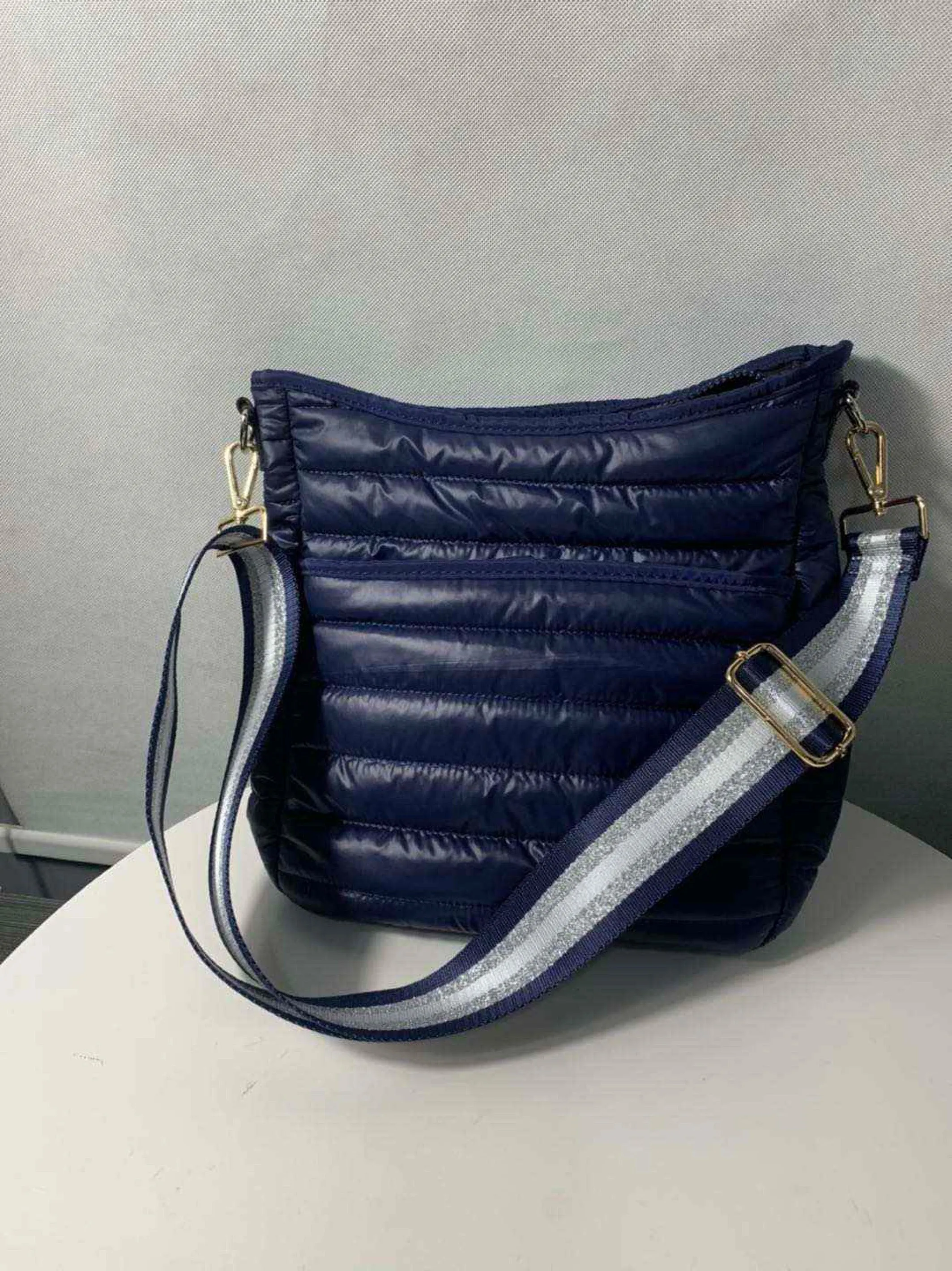 Puffer Crossbody - Navy With Choice of 2 Straps