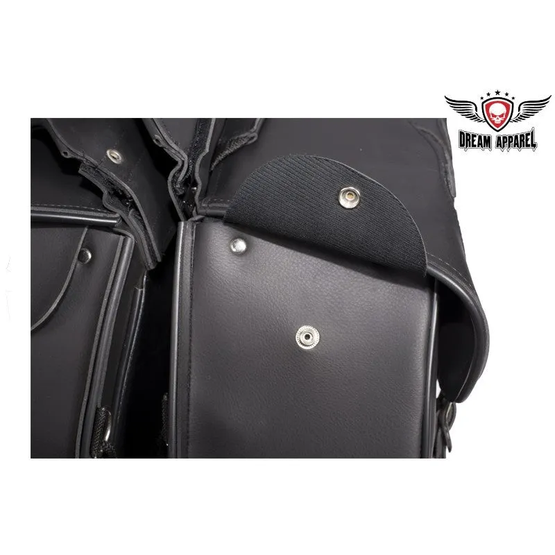 PVC Motorcycle Saddlebag with Flame