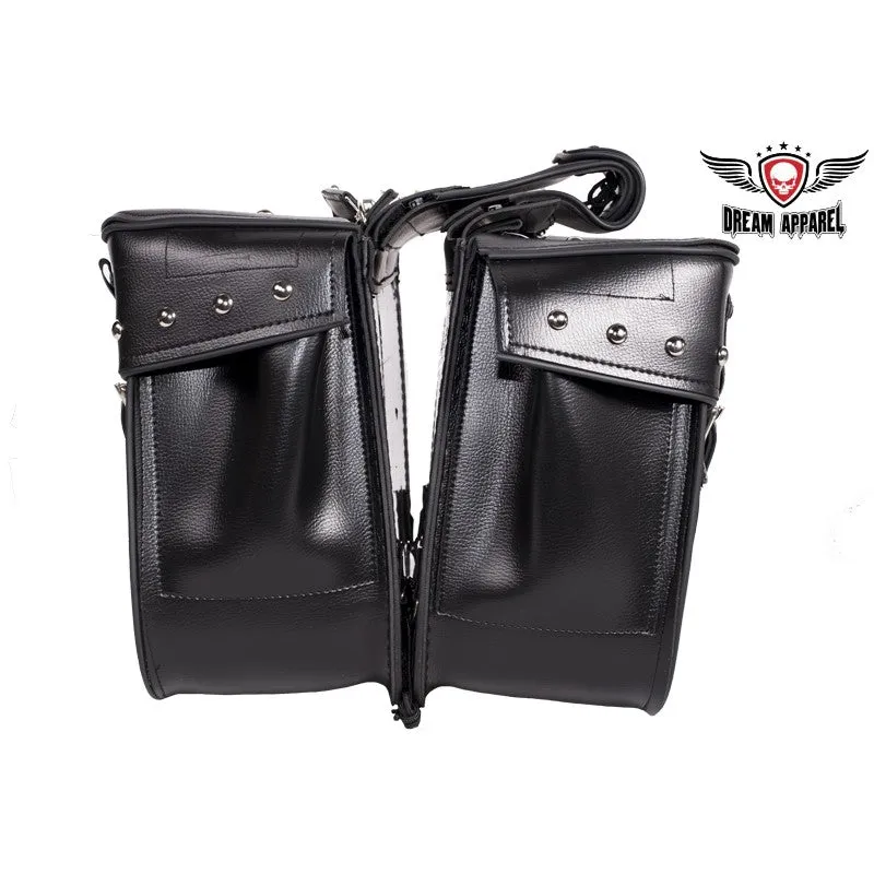 PVC Motorcycle Saddlebag With Universal Fitting & Studs