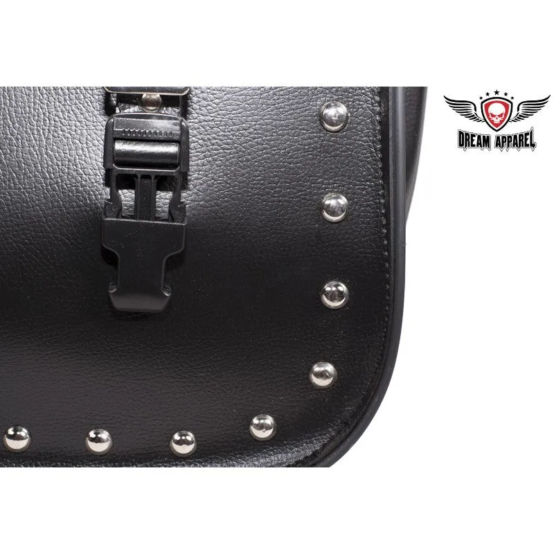 PVC Motorcycle Saddlebag With Universal Fitting & Studs