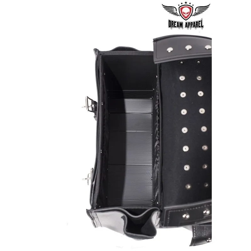 PVC Motorcycle Saddlebag With Universal Fitting & Studs