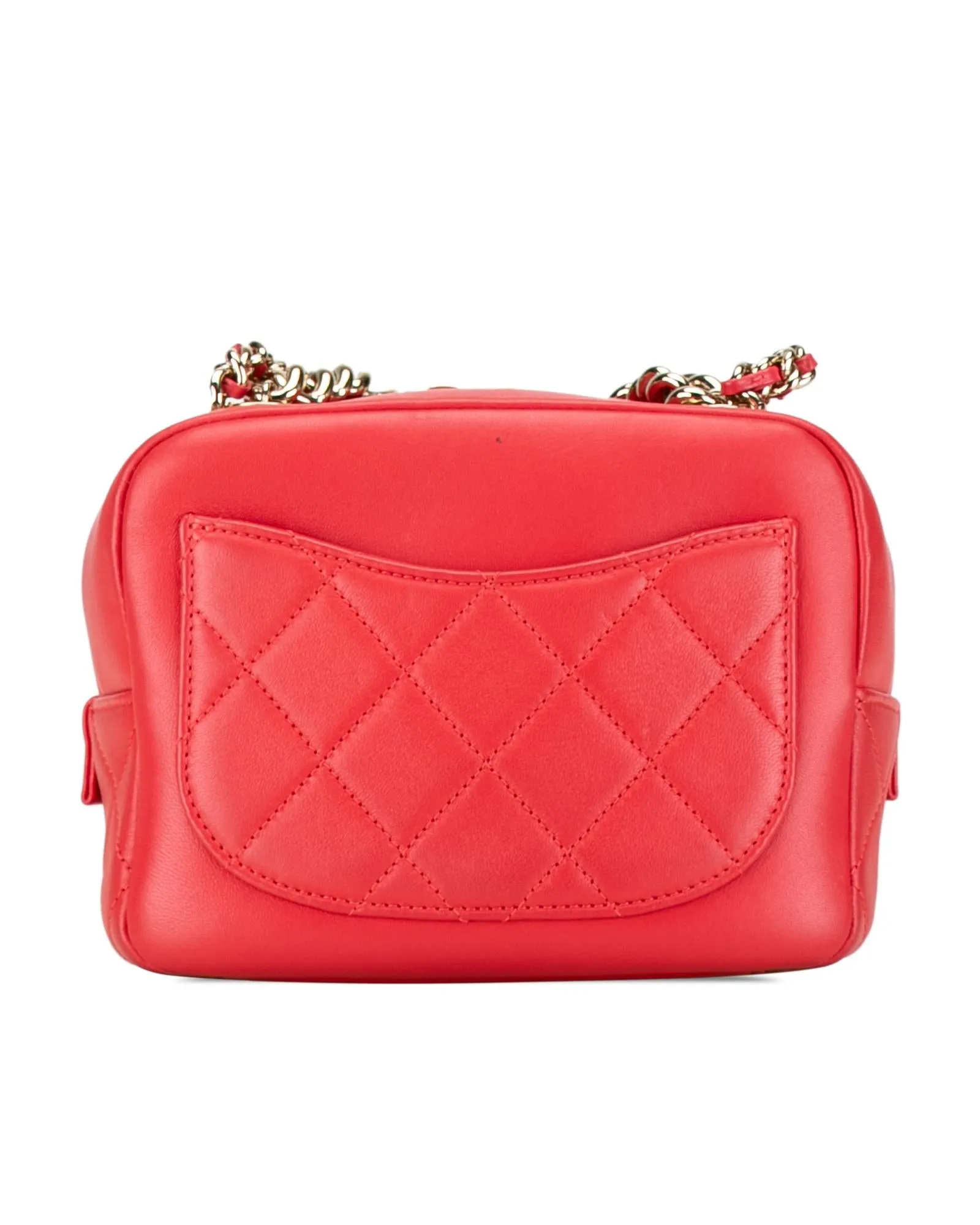 Quilted Lambskin Beauty Bag with Stud Details