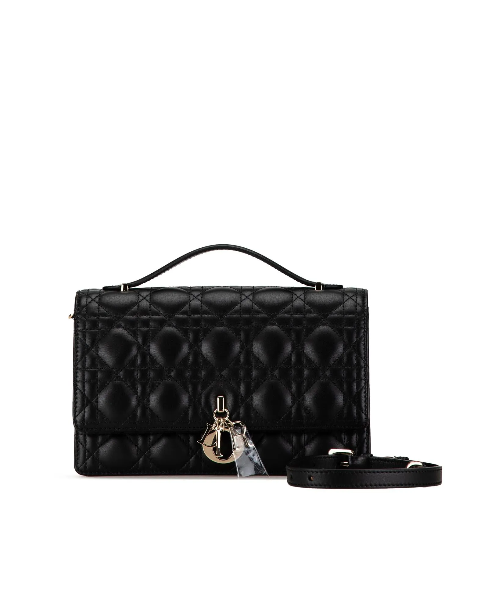 Quilted Lambskin Top Handle Bag with Chain Strap My Dior