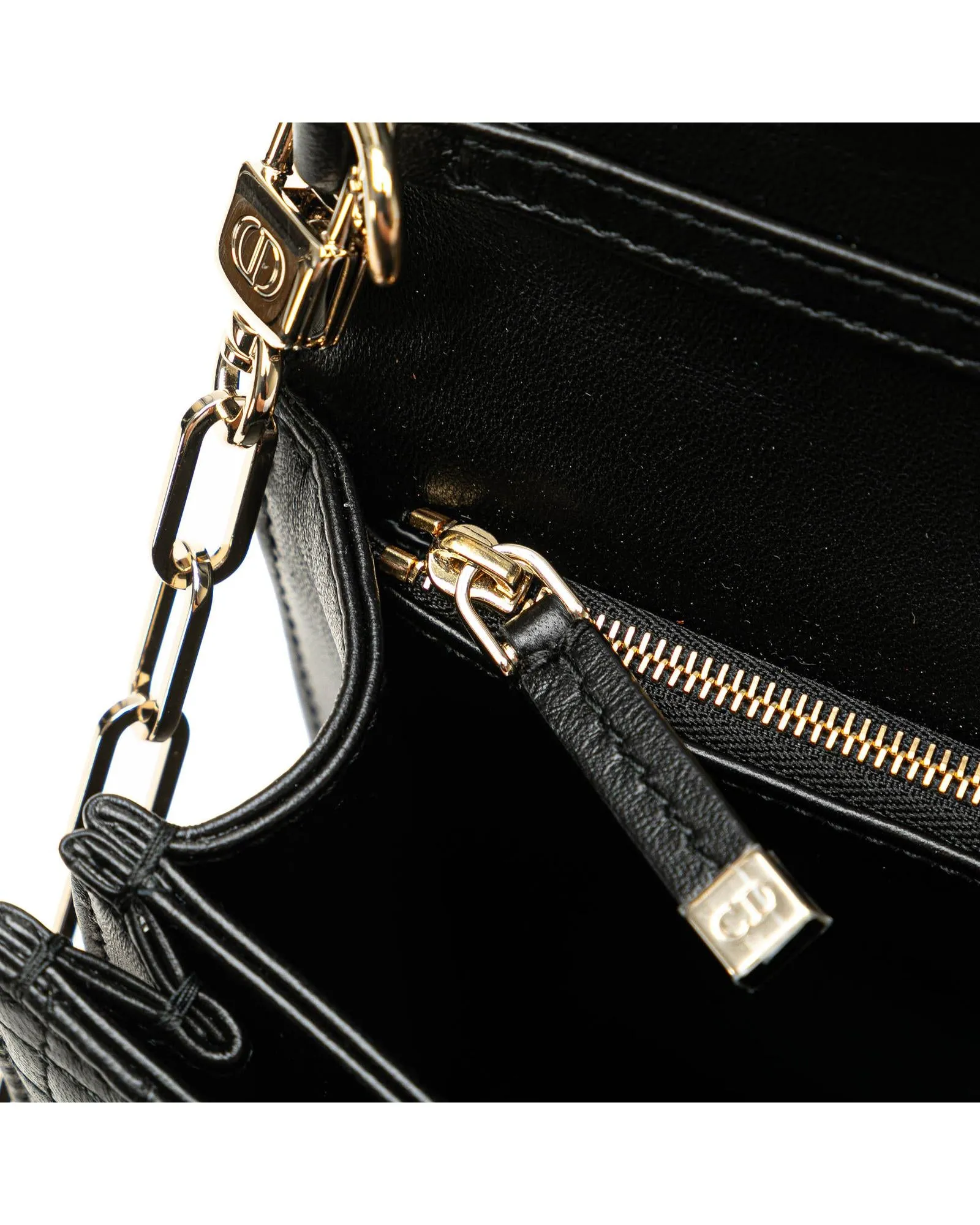 Quilted Lambskin Top Handle Bag with Chain Strap My Dior