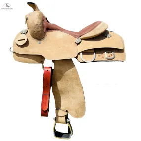 Resistance Western Rough Out Trainer Saddle With Suede Seat