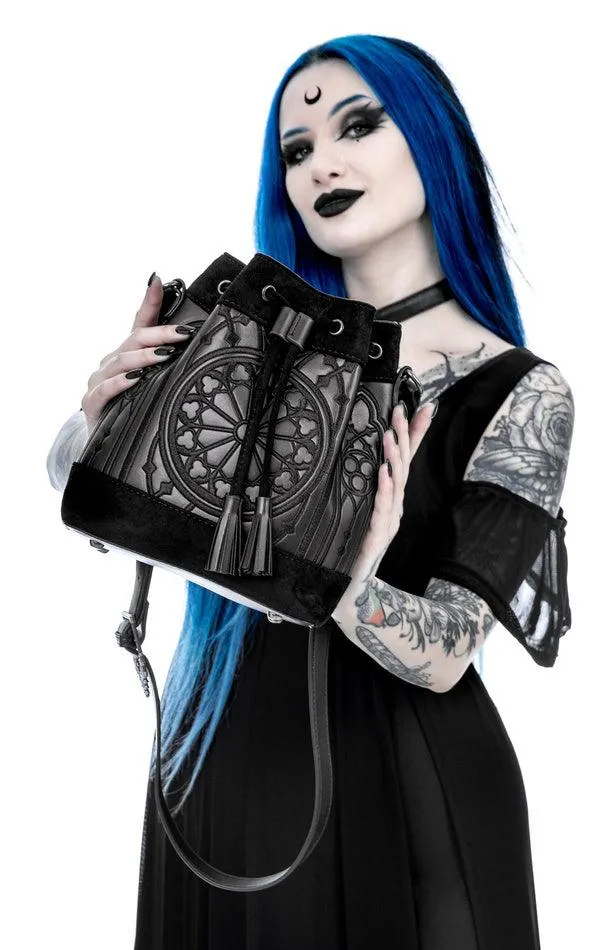 Restyle - Sanctum - Gothic Bucket bag with Cathedral Motif