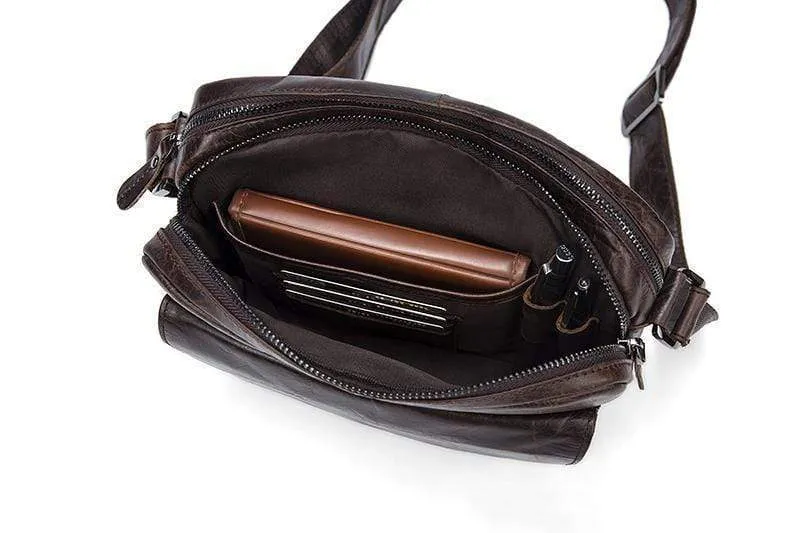 Rossie Viren  Vintage Brown Leather  Personalised Messenger Bags