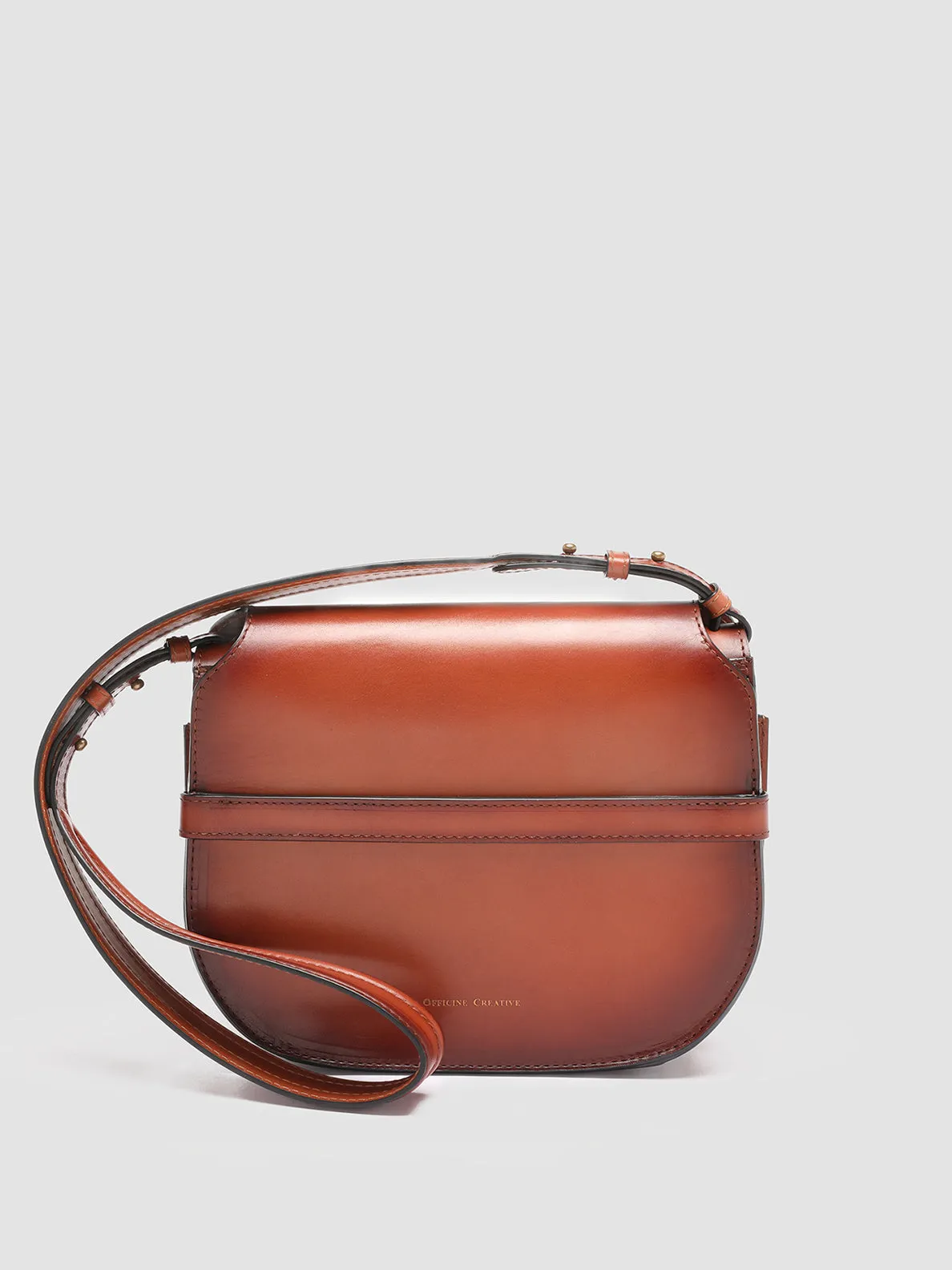 SADDLE 011 - Brown Leather Crossbody Bag