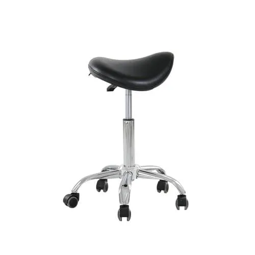 Saddle Beauty Salon Swivel Esthetician Stool